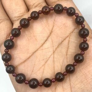 Garnet Crystal Bracelet - 8mm Garnet Gemstone